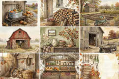 Autumn Farm Junk Journal Digital Paper| Junk Journal Product Image 4