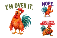 Funny F-Caw-F Chicken Sublimation PNG Bundle Product Image 3