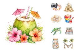 Summer Beach Sublimation Clipart PNG Bundle Product Image 2