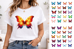 Colorful Butterfly Clipart Bundle Product Image 3