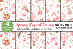 Spring Digital Paper Backgrounds JPG Product Image 1