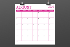 2030 Square Serif Bold COLOR 12x12 Calendar Template Product Image 4