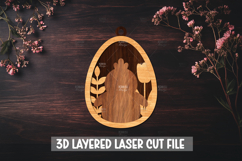 6 3D Layered Easter Egg Laser Cut File,Template for Cutting Product Image 4