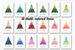 Hand-Painted Watercolor Christmas Tree Printable Cards Vol.3 Product Image 2