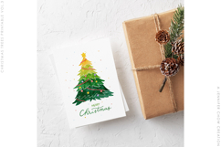 Hand-Painted Watercolor Christmas Tree Printable Cards Vol.3 Product Image 9