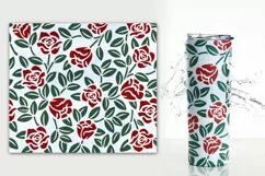 Classic Floral Print Skinny Tumbler wraps Product Image 3