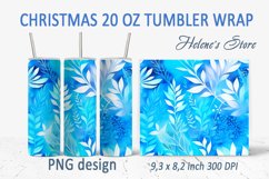 Christmas blue tumbler bundle| Winter Tumbler Sublimation Product Image 7
