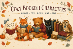 Cozy Bookish Autumn 82 PNG Clipart Bundle Product Image 3