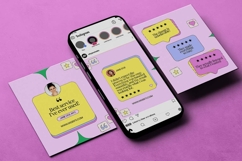 Customer Testimonial Instagram carousel &amp; Canva Template Product Image 3