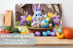 Easter bunny cutting board sublimation | Easter eggs board Product Image 2