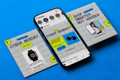 Cyber Monday Sale Instagram Carousel & Canva Template Product Image 3