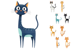 Whimsical Cat Clipart Bundle Product Image 3
