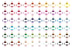 Cute Pencils Holding Blank Signs Clip Art Set Product Image 3