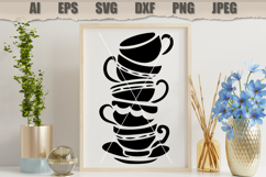 Stencil Stacked Teacup Product Image 3