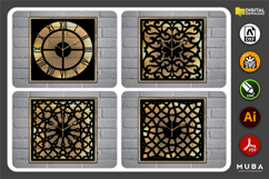 10 LED Wall Clock SVG, Watch Models, Wall Decor Clocks SVG Product Image 3