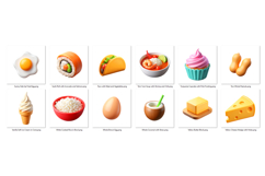 Food PNG Clipart Set 30 Items for Sublimation &amp; Print Product Image 3