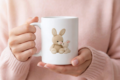 Mom &amp; Baby Bunny Crochet PNG Product Image 3