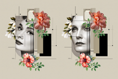 Retro Avant-Garde Digital Collage Portrait Art Template Product Image 4