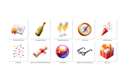 Graduation PNG Clipart Set 25 Items for Sublimation &amp; Print Product Image 3