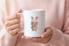 Knitted Bunny with Heart Glasses PNG Product Image 3