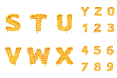 Dripping Honey Alphabet Sublimation Designs Product Image 3