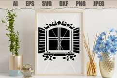 Stencil Floral Window Shutter Product Image 3