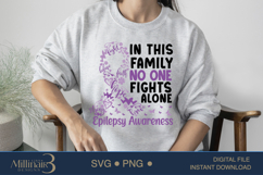 In This Family Nobody Fights Alone Epilepsy Awareness Svg Product Image 2