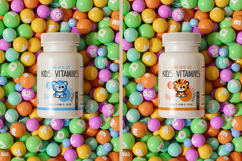 Plastic Vitamin Bottle Mockup Product Image 3