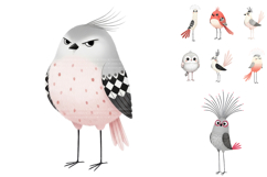 Whimsical Boho Bird Clipart Bundle Product Image 3