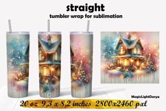 Christmas House Tumbler sublimation,Christmas tumbler design Product Image 1