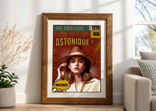 Retro Comic Book Style Portrait Art Product Image 3