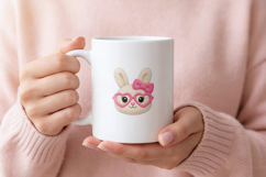 Knitted Easter Bunny with Glasses PNG Product Image 3