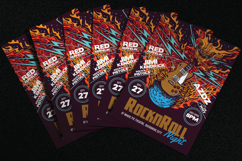 Rock and Roll Night Illustrated Flyer Product Image 3