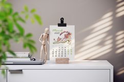 Calendar Cards On Wooden Stand Mockup Product Image 3