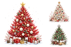 Christmas Tree Holiday Clipart, Sublimation Designs Product Image 3