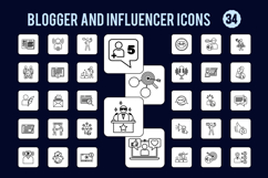 80 Line Social Media and Blogging Icons Product Image 3