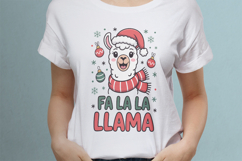 Fa La La LLama Funny Christmas Cartoon Product Image 2