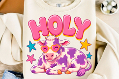 Holy Cow Cute Retro PNG Product Image 1