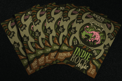 Plesiosaurus and Cats Indie Rock Flyer Product Image 4