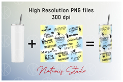 Happy Hour Cocktails Pattern - 20 oz TUMBLER Sublimation. Product Image 2