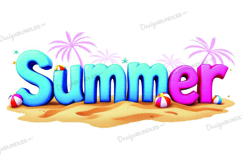 Summer vibes typography background png Product Image 1