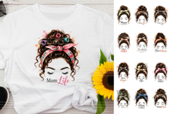 Mama Life Messy Bun Sublimation PNG Product Image 3