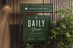 Sidewalk Café Planter Sign Mockup Product Image 3