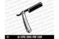 Straight Razor Clipart SVG, Straight Blade Shape Ai, Eps, Product Image 3