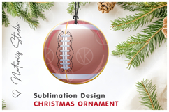 FOOTBALL Christmas Ornament. Sublimation design. Product Image 1