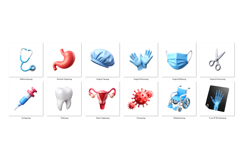 Medical PNG Clipart Set 30 Items for Sublimation and Print Product Image 3