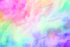 Pastel rainbow watercolor background Product Image 1