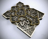 3D SVG Cross, Laser cut Cross, Layered Cross SVG - Cr39 Product Image 2