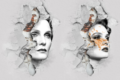 Cracked Wall Art Editable Photo Effect Template Product Image 6