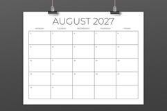 2027 8.5x11 MON-FRI Calendar Template Product Image 3